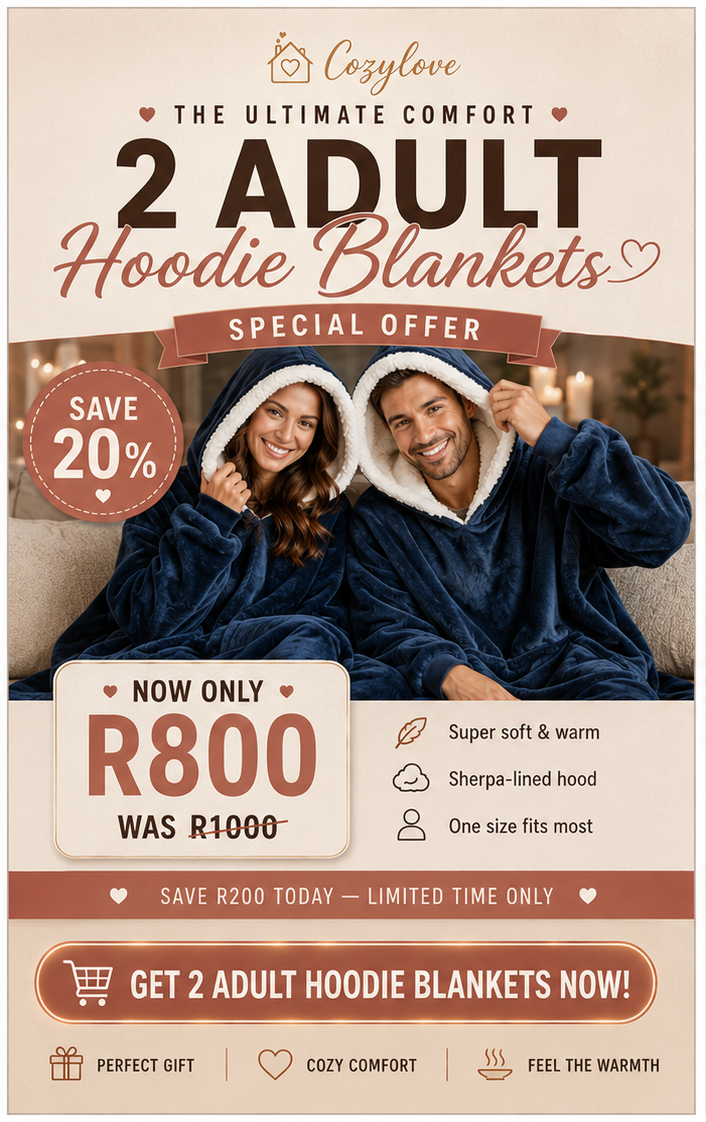 2 Adult Hoodie Blankets Post Description