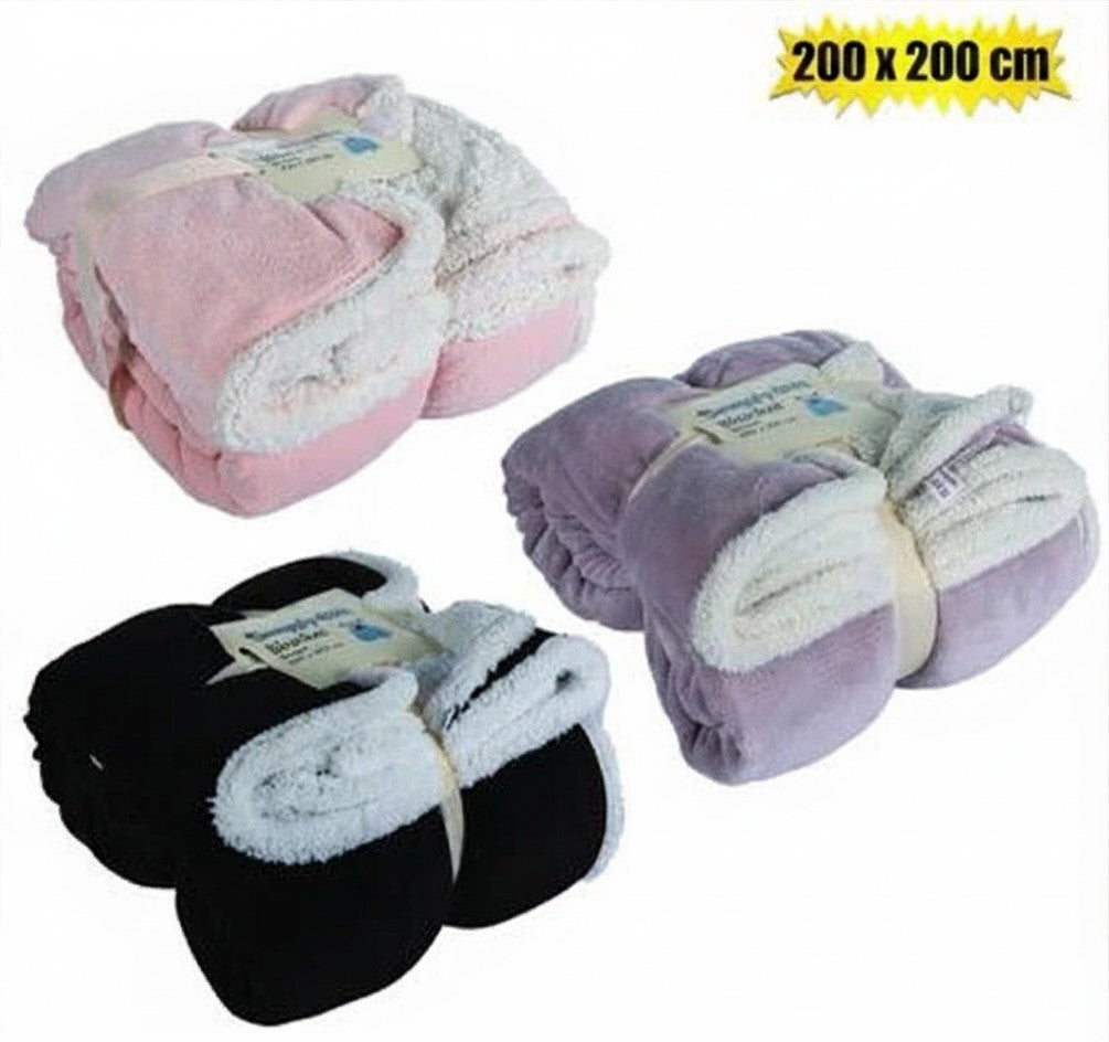 Flannel Sherpa Blanket (200 × 200 cm)