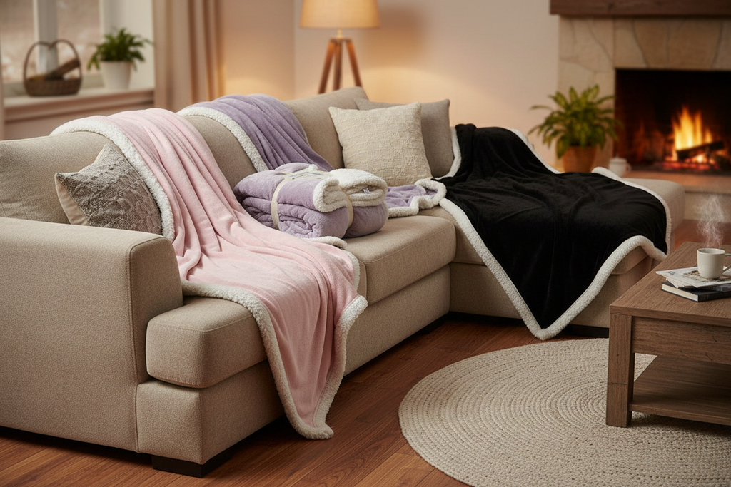Flannel Sherpa Blanket (200 × 200 cm)